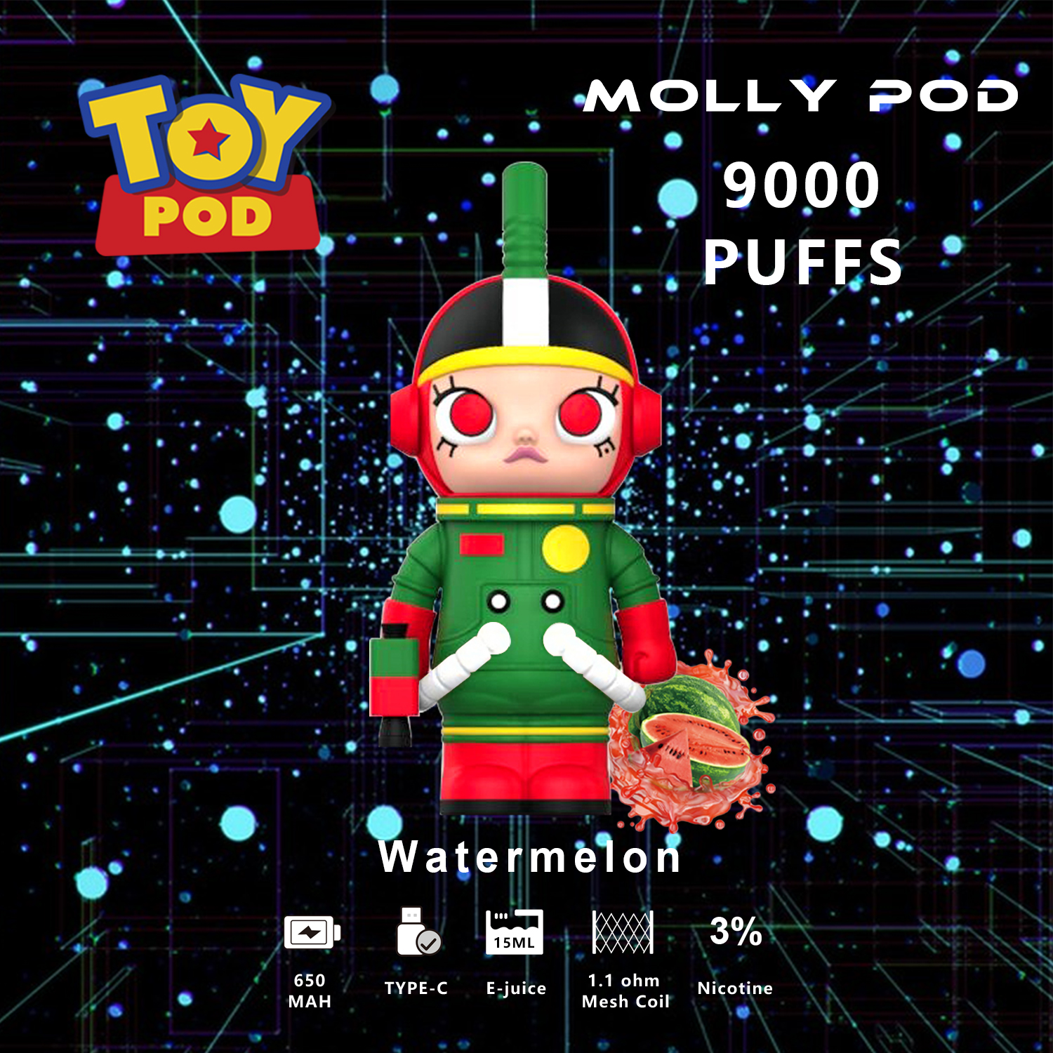 Toypod Molly 9000 Disposable Pod Release